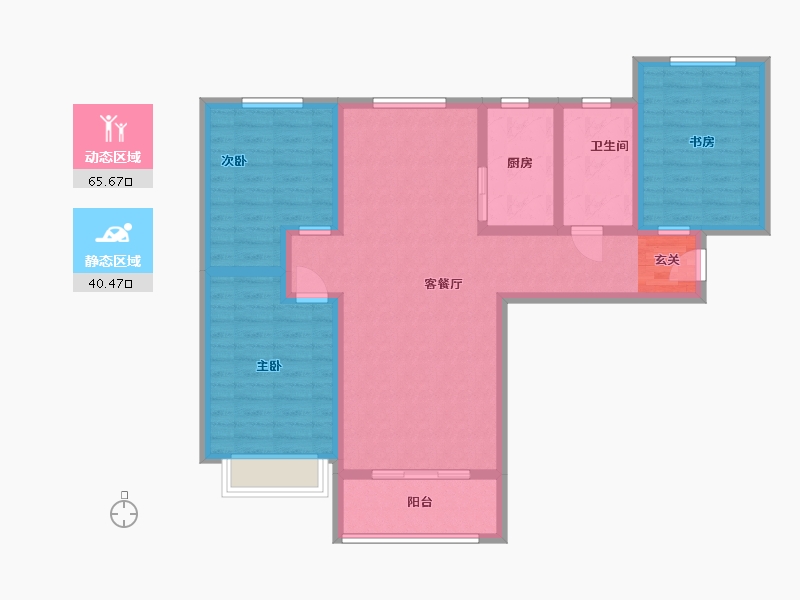 河北省-石家庄市-润江正定壹�院-94.40-户型库-动静分区