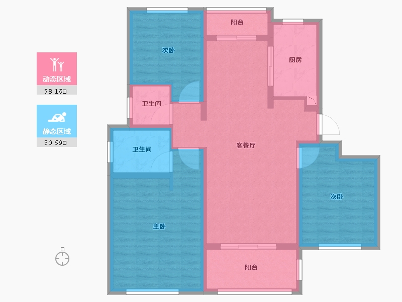 上海-上海市-金融家-97.00-户型库-动静分区