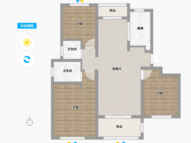 上海-上海市-金融家-97.00-户型库-采光通风