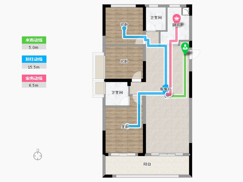 广西壮族自治区-桂林市-华夏麒麟・桂林公馆-93.97-户型库-动静线