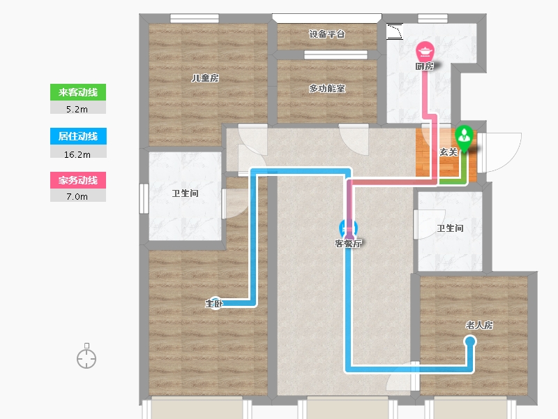 北京-北京市-金茂保利首开熙悦天寰-83.18-户型库-动静线