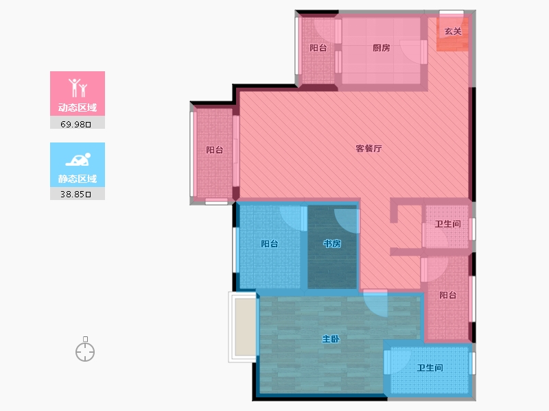 四川省-成都市-华润紫云府-93.41-户型库-动静分区