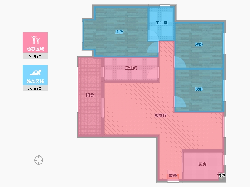 湖北省-武汉市-花桥天下-110.39-户型库-动静分区