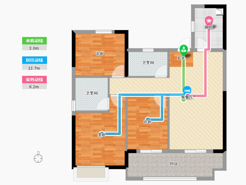 浙江省-杭州市-富力-93.00-户型库-动静线