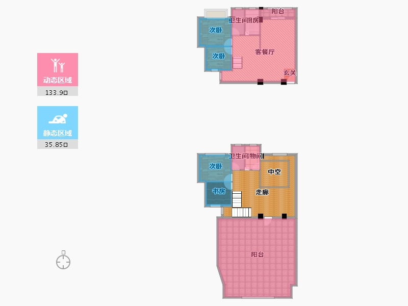 云南省-思茅市-景东银生佳园小区-194.24-户型库-动静分区