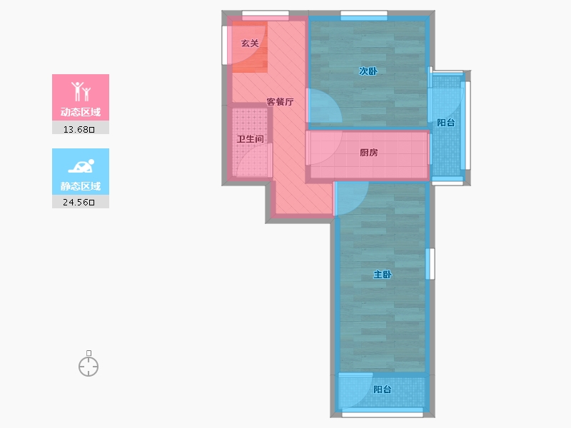 北京-北京市-沙子口70号-32.44-户型库-动静分区