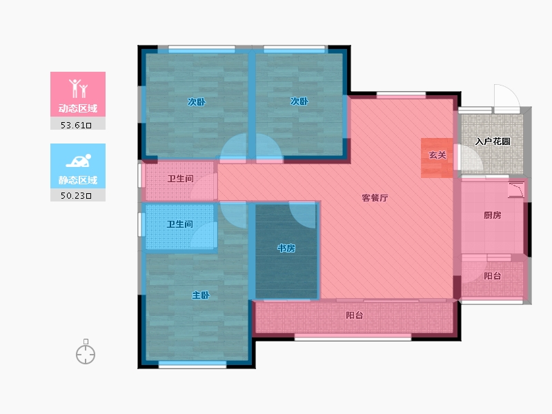 四川省-广元市-江南半岛-94.97-户型库-动静分区