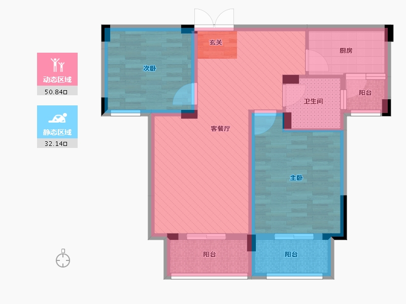 江西省-宜春市-名仕御湖-72.00-户型库-动静分区