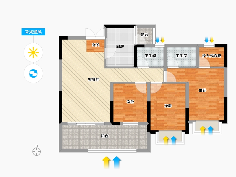 贵州省-黔西南布依族苗族自治州-桔山湖-89.11-户型库-采光通风