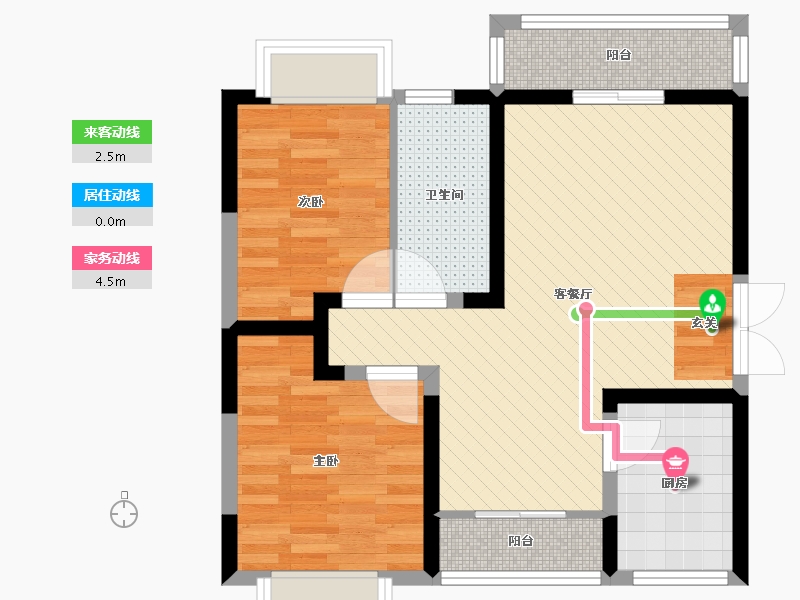 陕西省-西安市-湖畔嘉园-64.35-户型库-动静线