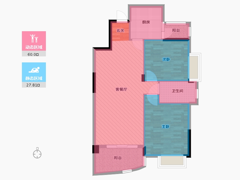 湖北省-武汉市-水映澜湾-78.75-户型库-动静分区