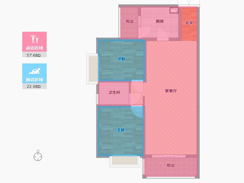 云南省-玉溪市-万和家园-70.59-户型库-动静分区