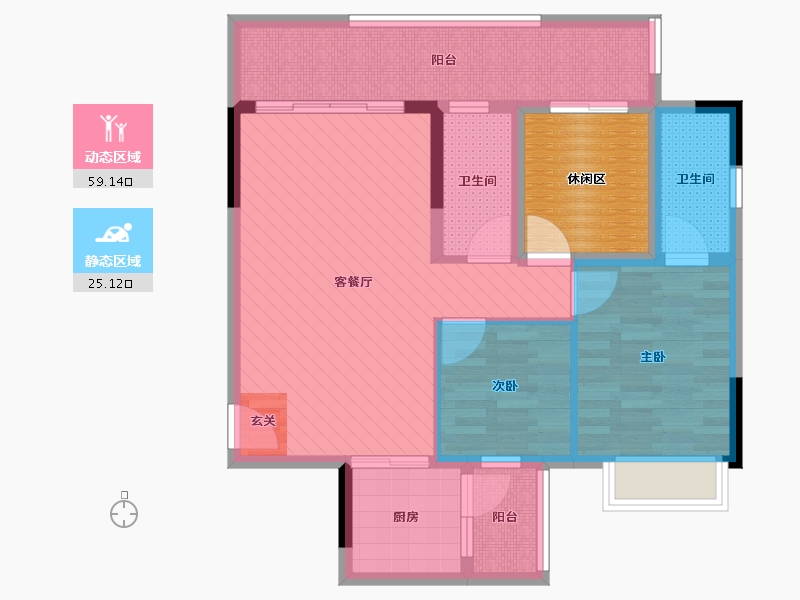 广东省-肇庆市-江南名庭-79.80-户型库-动静分区