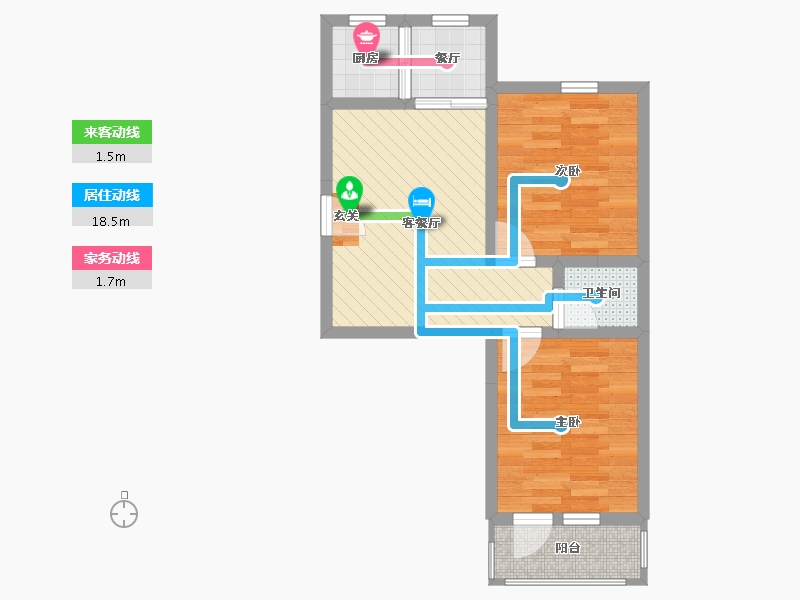 福建省-福州市-金城住宅小区-25栋-49.35-户型库-动静线