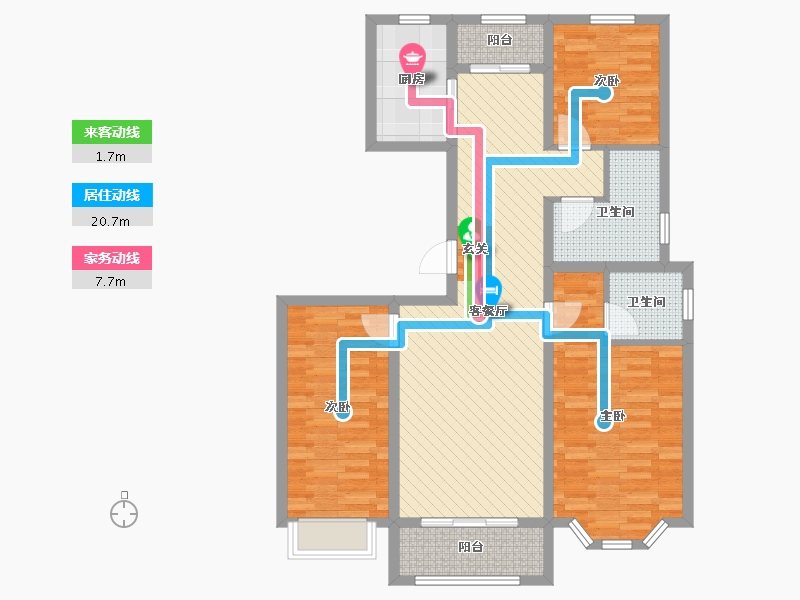 山东省-东营市-万通海欣盈园-100.14-户型库-动静线