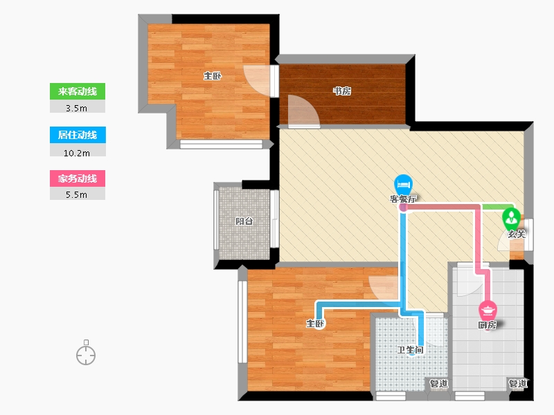 广西壮族自治区-南宁市-阳光城丽景湾-65.00-户型库-动静线