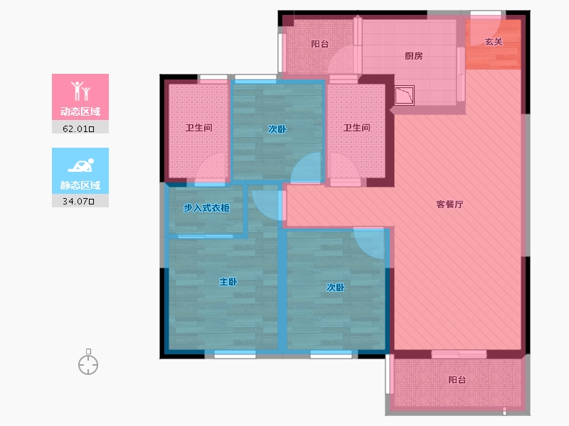 云南省-昆明市-融创春风十里-82.87-户型库-动静分区