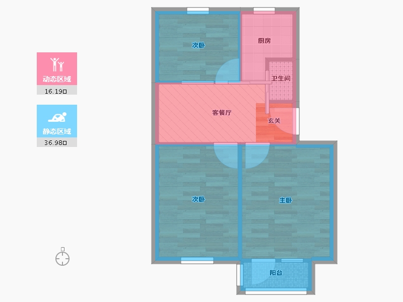 北京-北京市-八角北里39号楼-46.85-户型库-动静分区