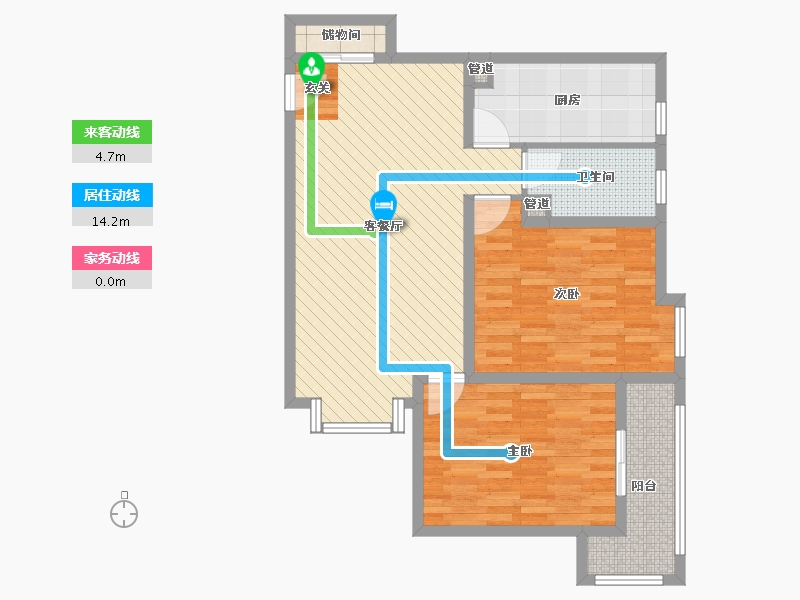 陕西省-西安市-尚荣小区-84.29-户型库-动静线