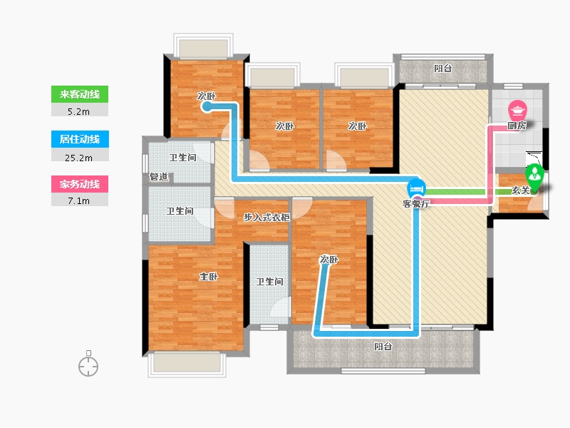 广东省-梅州市-奥园梅江天韵-161.13-户型库-动静线