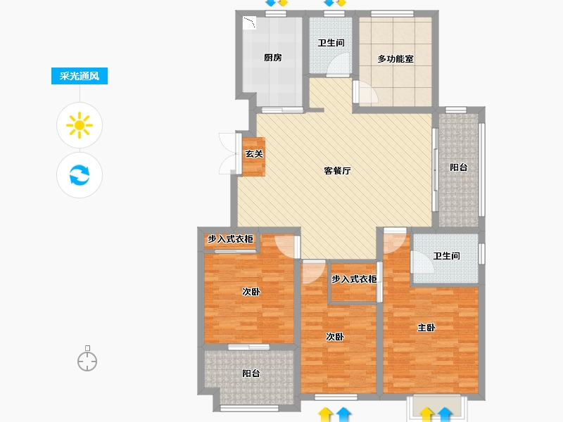 安徽省-滁州市-南臺府-116.48-户型库-采光通风