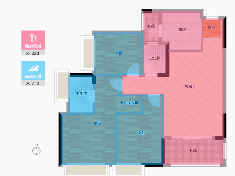 广西壮族自治区-桂林市-山水凤凰城-93.87-户型库-动静分区