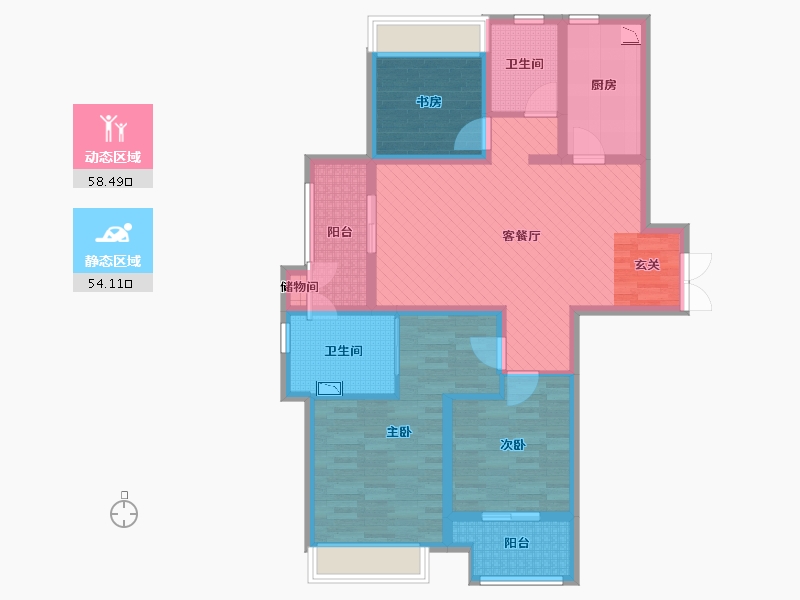 江苏省-南通市-七星首府-98.00-户型库-动静分区