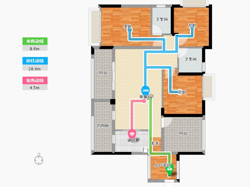 湖南省-张家界市-中天鹭鸶湾-113.39-户型库-动静线