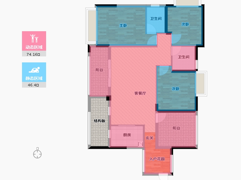 湖南省-张家界市-中天鹭鸶湾-113.39-户型库-动静分区