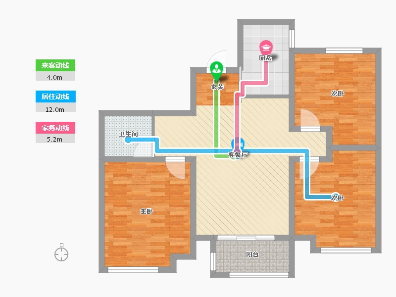 山东省-青岛市-海创尚居-88.00-户型库-动静线