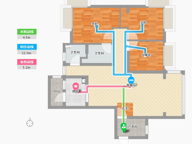 湖南省-郴州市-水榭花都-81.66-户型库-动静线