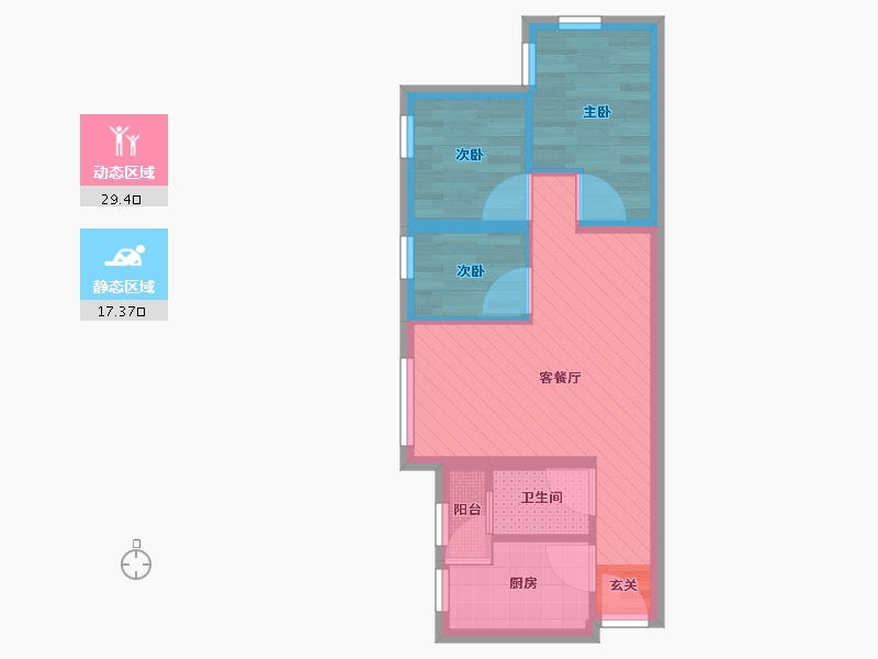 香港特别行政区-沙田区-錦龍-39.79-户型库-动静分区