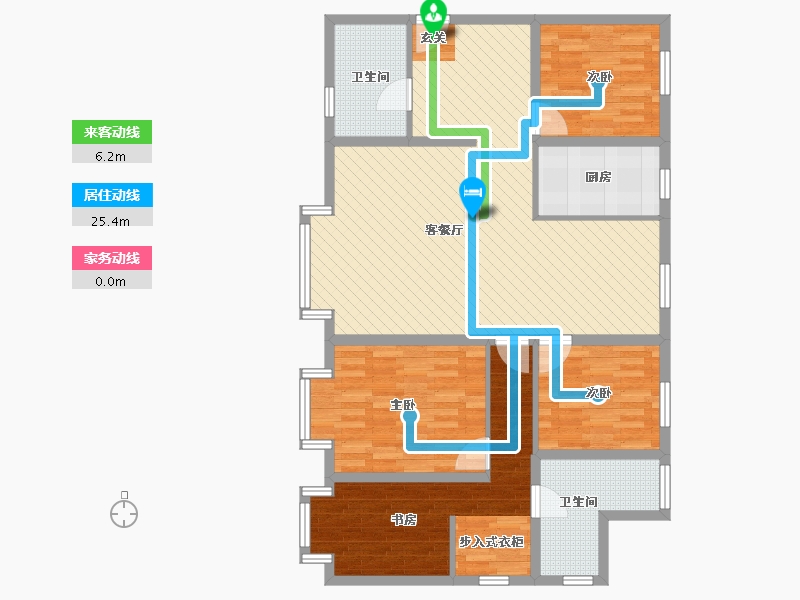 新疆维吾尔自治区-乌鲁木齐市-公园柒号-115.73-户型库-动静线