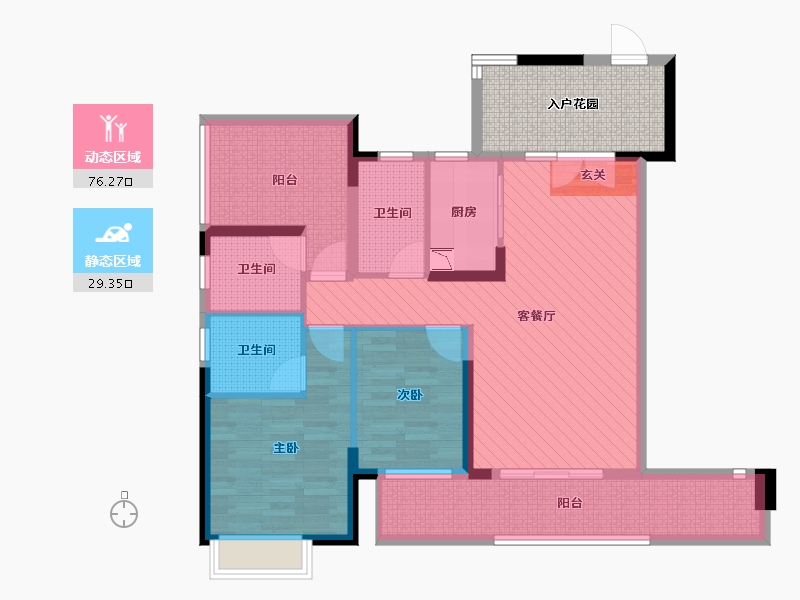 广东省-肇庆市-金凯盛誉城-101.90-户型库-动静分区