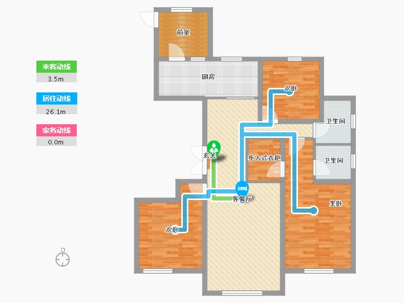 内蒙古自治区-呼和浩特市-万锦领秀-106.53-户型库-动静线