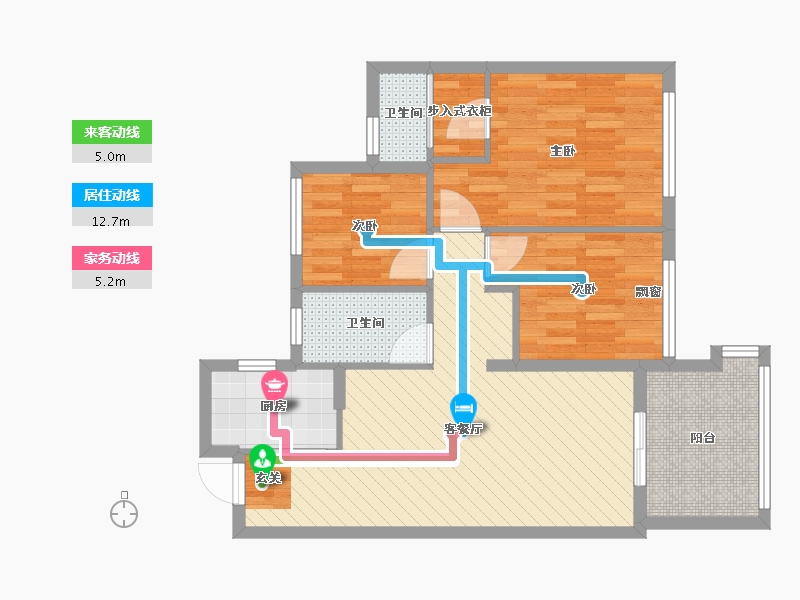 浙江省-杭州市-万家名城-74.67-户型库-动静线