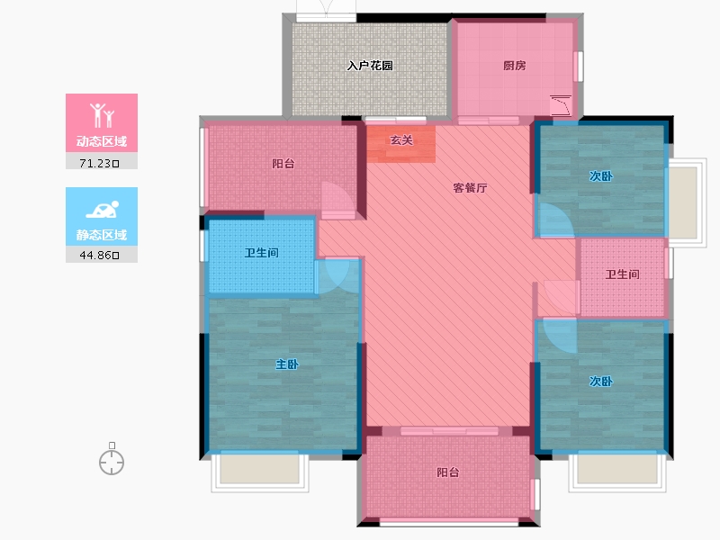 广东省-肇庆市-幸福湖畔-112.47-户型库-动静分区