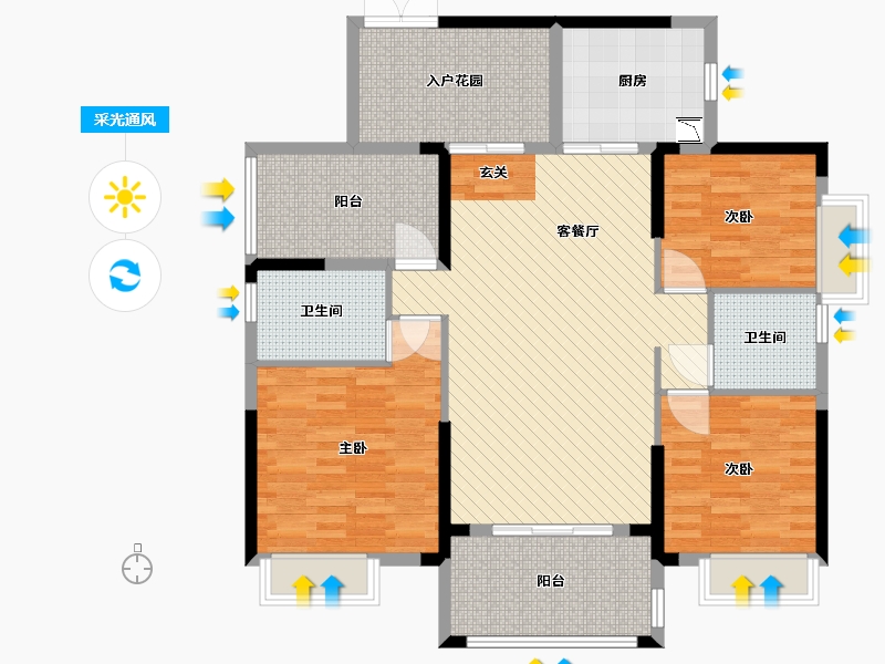 广东省-肇庆市-幸福湖畔-112.47-户型库-采光通风