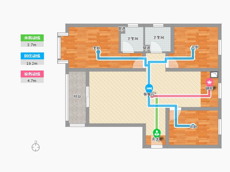 河北省-保定市-望都温泉花园-82.00-户型库-动静线