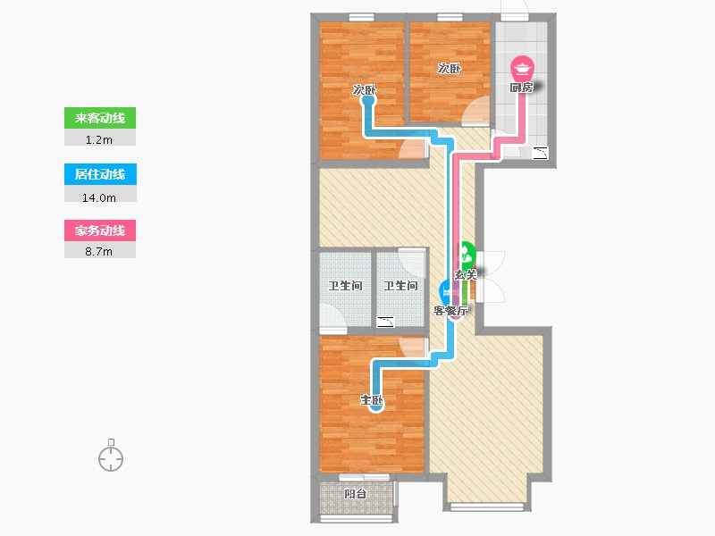 北京-北京市-广华新城-83.27-户型库-动静线