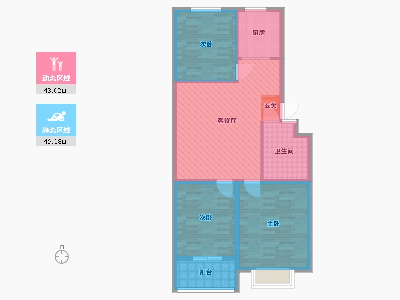 山东省-潍坊市-恒信巴塞小镇(建设中)-82.00-户型库-动静分区