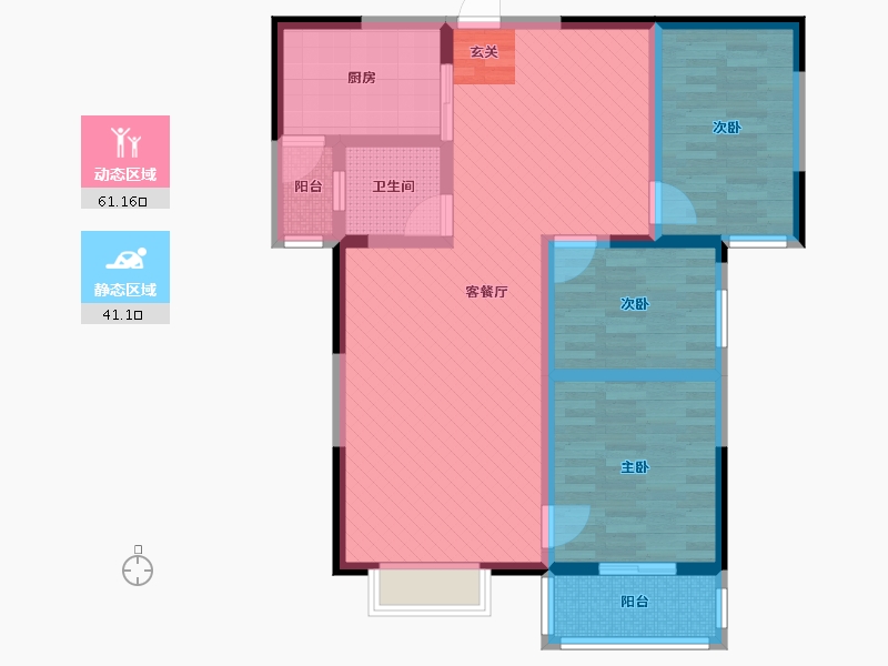 甘肃省-庆阳市-锦绣城-89.18-户型库-动静分区