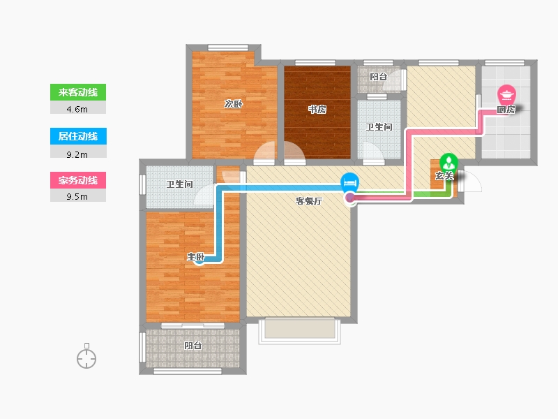 山东省-菏泽市-丰泽家园-106.40-户型库-动静线