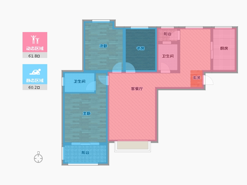 山东省-菏泽市-丰泽家园-106.40-户型库-动静分区