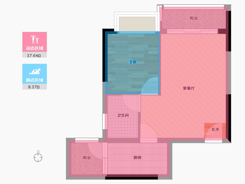 广东省-阳江市-阳春尚品-39.40-户型库-动静分区