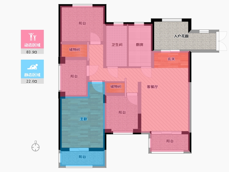 江苏省-常州市-华润国际社区-100.00-户型库-动静分区