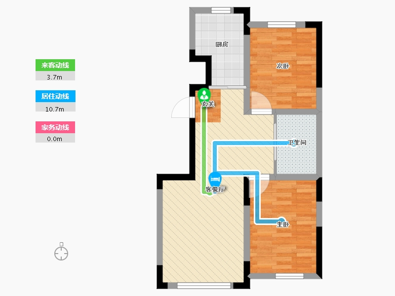 吉林省-长春市-万龙银河城-54.07-户型库-动静线