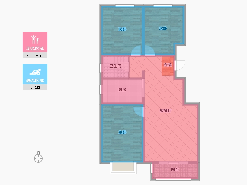 河北省-唐山市-正通滦州一号-92.13-户型库-动静分区