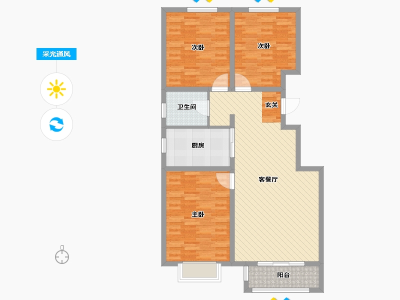 河北省-唐山市-正通滦州一号-92.13-户型库-采光通风