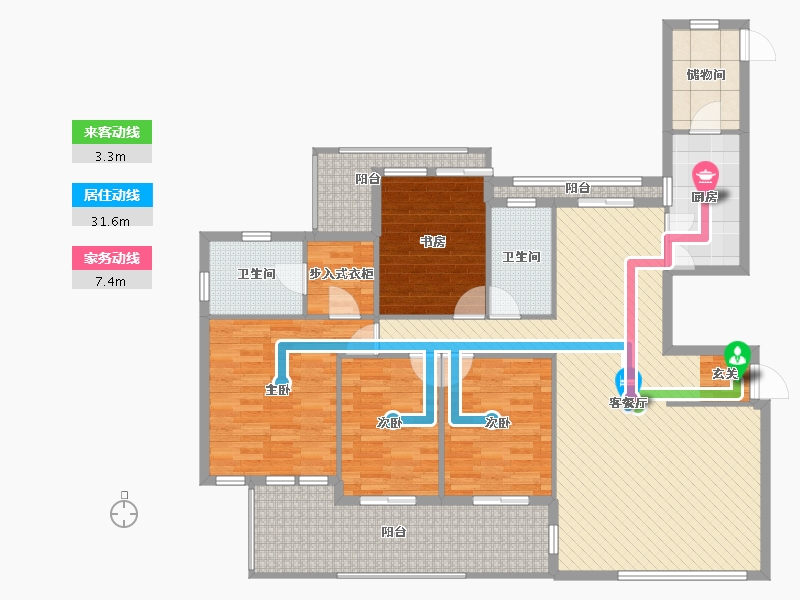 江苏省-苏州市-天域-144.20-户型库-动静线